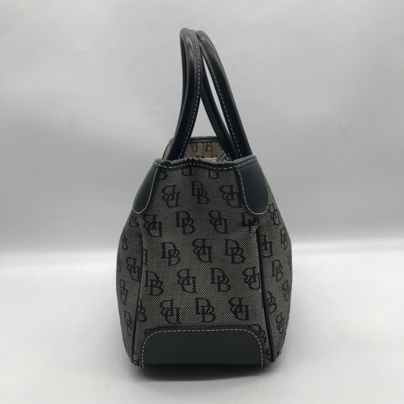 Dooney & Bourke Black Canvas & Leather Convertible Satchel With Wallets - Picture 4 of 11